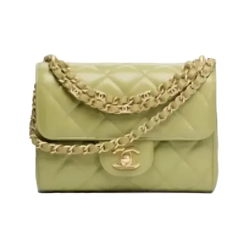 CHANEL Телячья кожа Сумка через плечо Мини Женская Зеленая