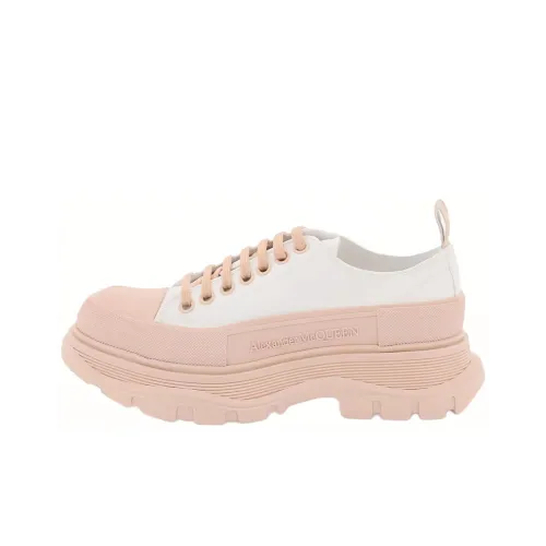 Alexander McQueen Tread Slick Повседневная обувь Женская Белая Розовая
