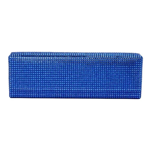AMINA MUADDI Paloma Satin Clutch Женские Blue
