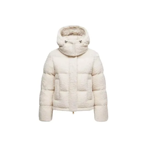 Moncler Короткий Пуховик Virieu Bouclé с Капюшоном Женские