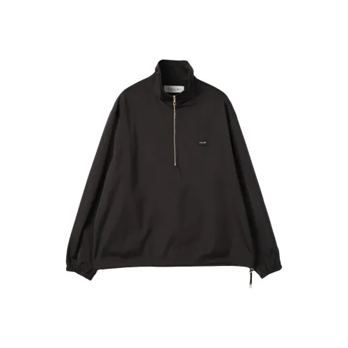 CULLNI FW25 Double Satin Half Zip Embroidery Patch Pullover Sweatshirt Unisex CULLNI FW25 Двойной Сатин Полузастежка Вышивка Патч Пуловер Свитшот Унисекс