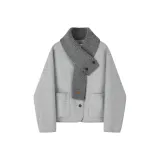 Фотиния, серый, с шарфом