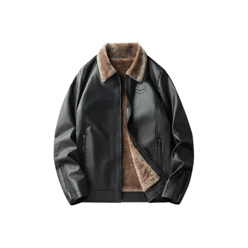 27DESHENGHUO Кожаная куртка мужская