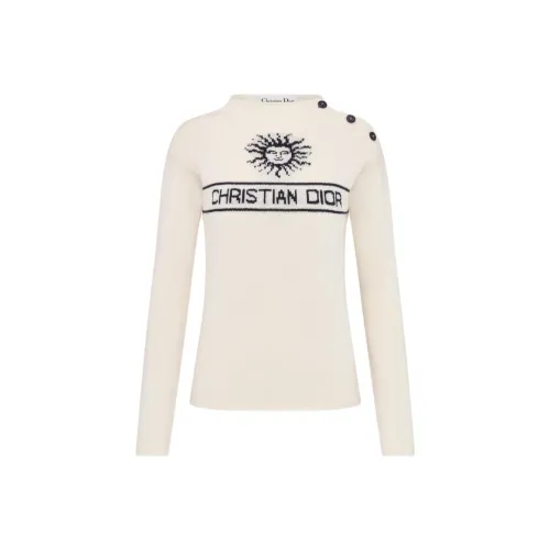 DIOR Кашемир Свитер Женская Белая