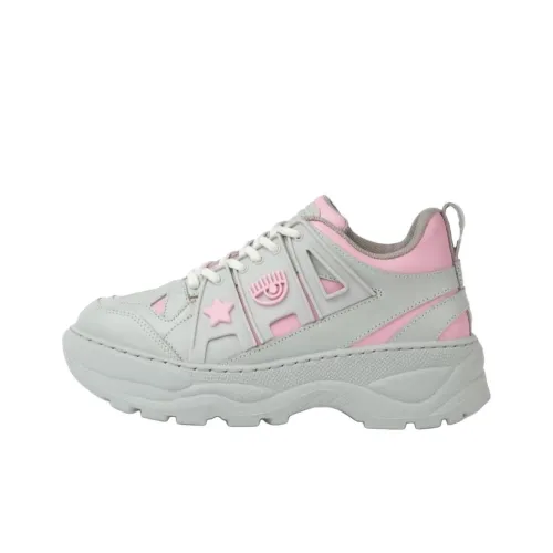 CHIARA FERRAGNI Eyefly Низкий Топ Повседневная Обувь Женская Белая Розовая