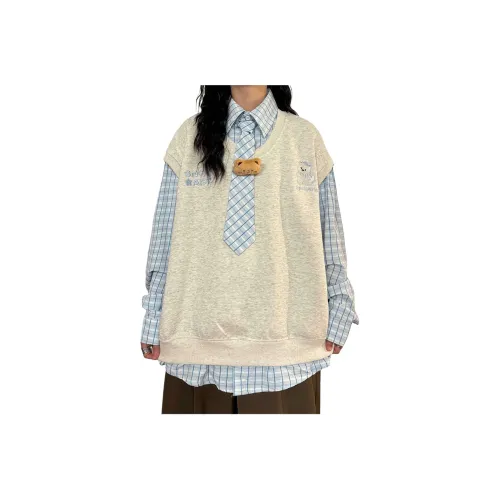 PISYPOX Белый Серый Унисекс Свитшоты