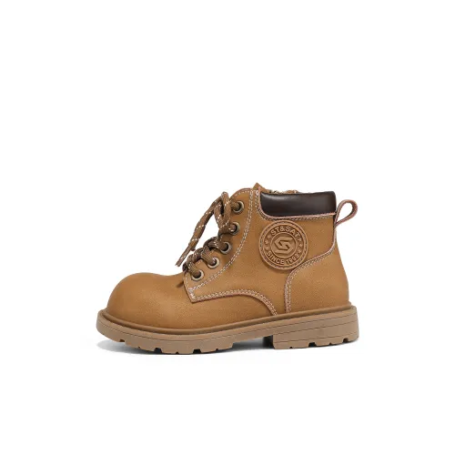 ST SAT KIDS Анти-KICK Термическая Поддержка Высокие Детские Ботинки Пшенично-Желтые