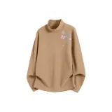 [Half-Turtleneck Thermal Fleece] Хаки (Сладкий стиль Бабочка Логотип на левом плече)