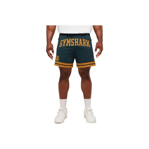 GYMSHARK Deep Бензиновый Синий Антично-золотой Мужские спортивные шорты