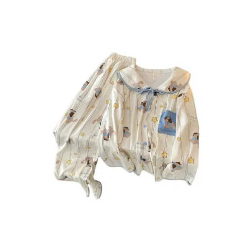 HANQIANNUO Осенне-зимняя пижама термическая женская из дралоновой ткани