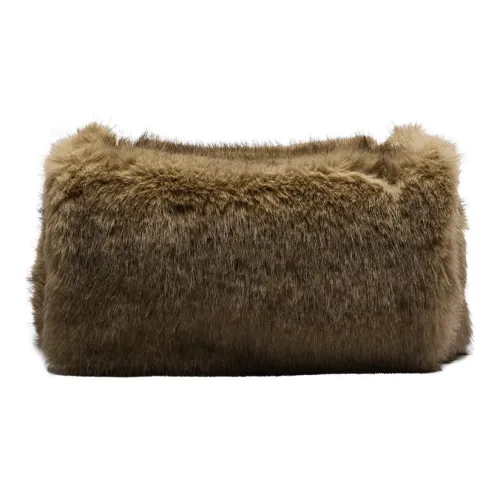 URBAN REVIVO Ткань Сумка через плечо Средняя Женская Коричневая