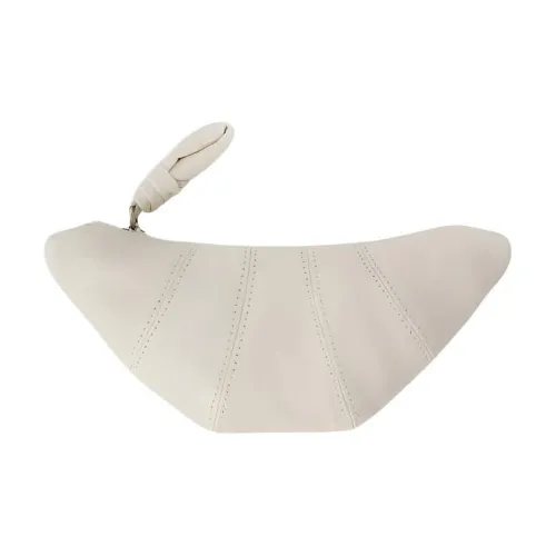 Lemaire Croissant Series Покрытый холст Круассан Сумка Кошелек Унисекс Белый