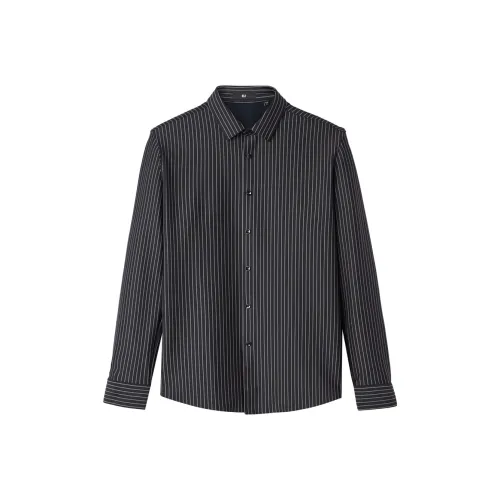 HLA Черные полосы P6 Мужские рубашки
