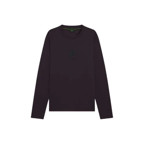 Hugo Boss Темно-красный Фиолетовый Мужская T-рубашка