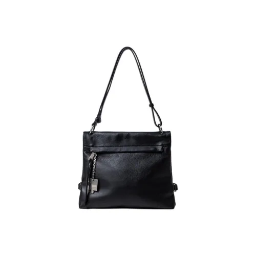 SHIZIYOUA Коровья кожа Сумка через плечо Мини Мужская Черная