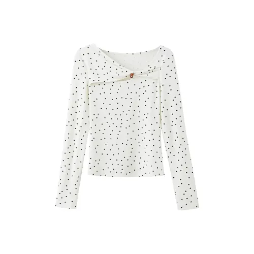 XIMENG Кремовый Абрикос Женские T-рубашки