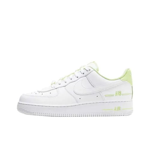 Nike Air FORCE 1 Double Air Low Skateboard Кроссовки Унисекс Белый Неон Желтый