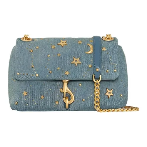 REBECCA MINKOFF Edie Хлопок с полиуретаном Сумка через плечо Женская Синяя