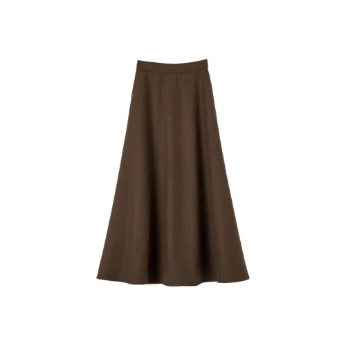 Late White Повседневный Длинный Юбка Женские