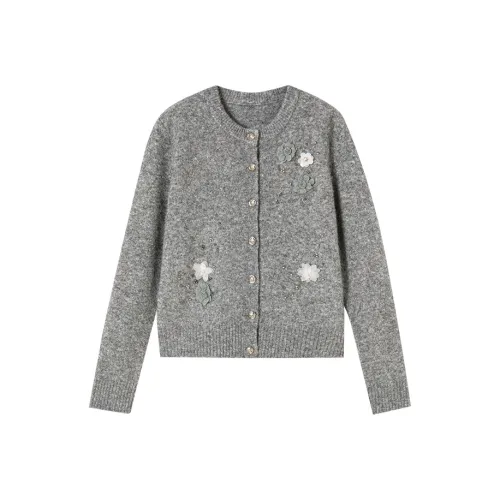 XIANGYING Светло-серый Женский Свитер