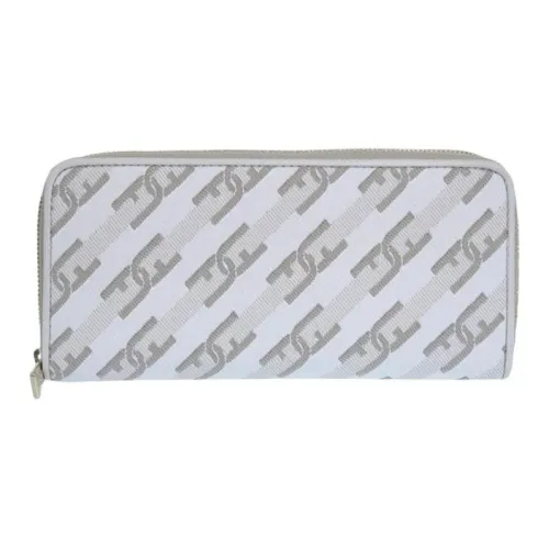 Furla Opportunity Canvas Wallet Extra Large Women's White