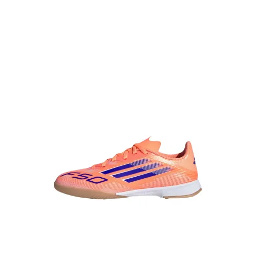 Adidas F50 League Детская футбольная обувь Оранжевая Синяя Детская