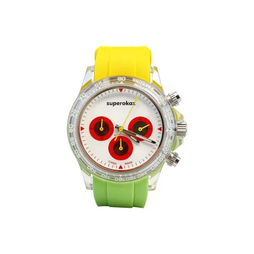 SUPEROKAZ Кварцевый механизм силиконовый ремешок часы унисекс разноцветный циферблат
