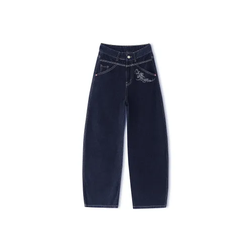 UKTK Темно-синий Унисекс Джинсы