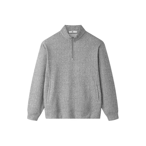 HLA Medium Gray Q4 Men's Sweatshirts HLA Средне-серый Q4 Мужские Свитшоты