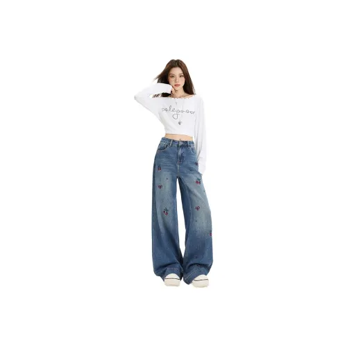 BELOVED STARRY Blue Tone Women's Jeans BELOVED STARRY Женские джинсы с синим оттенком