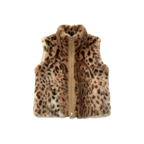 ZEKIKO STUDIO Леопардовый принт Женские Меховые изделия