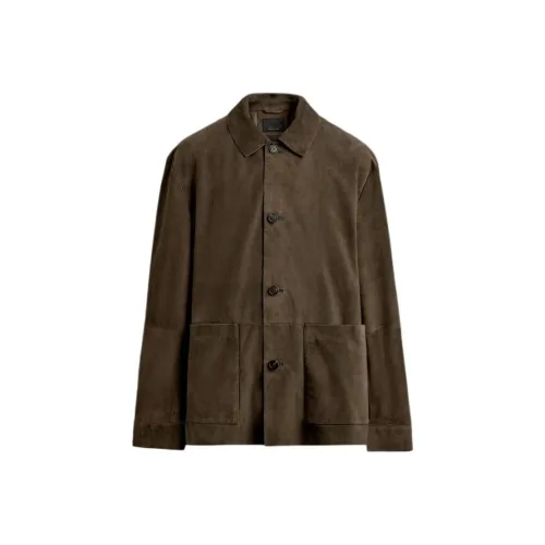 ZARA Оливково-зеленый Мужские Куртки