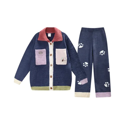 GUKOO Пижамный комплект женский ночной синий