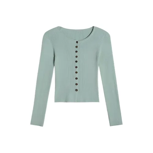 PLANE DRIFT Зеленый с шелковым шарфом женский трикотаж