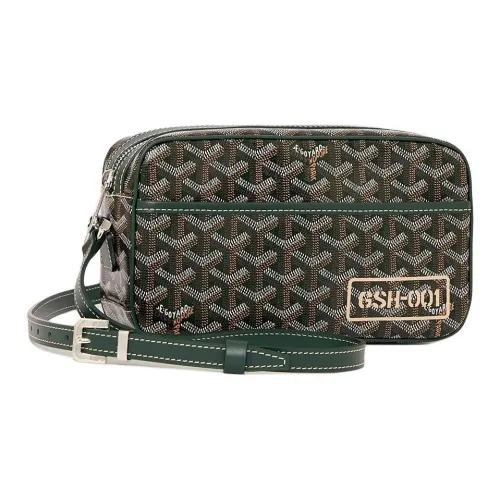 GOYARD Кепка Vert Goya Холст Красный Телячья кожа Сумка через плечо Унисекс Темно-зеленый