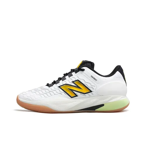 New Balance Свежий Foum X CT RALLY V2 Дышащий Поддержка Низкий Топ Кроссовки для тенниса Женские Белый Черный Золотой