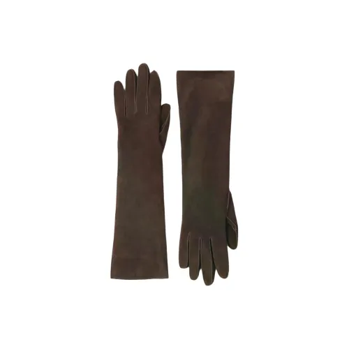 Lanvin Замшевые перчатки унисекс коричневые