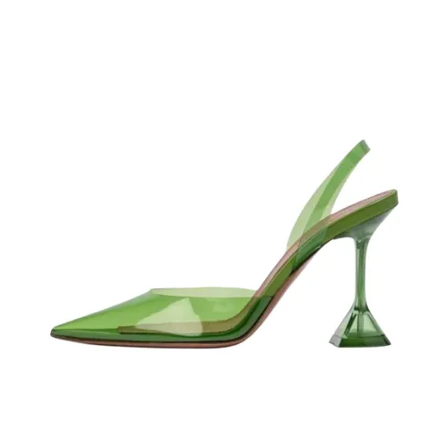 AMINA MUADDI Боковая бутылка Высокие каблуки 9,5 см Женские Зеленый