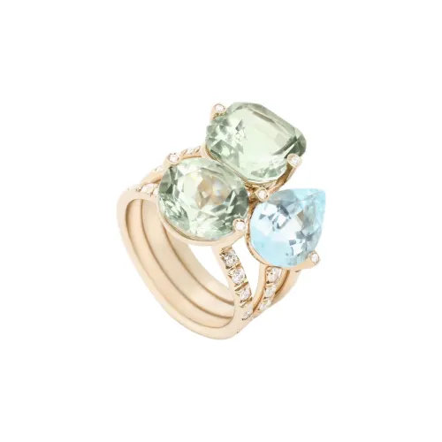 ARMANI Бриллиантовые кольца Женские Золото Зеленый Синий