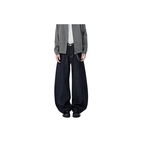 COPICVEN Оригинальные джинсы из денима синие унисекс