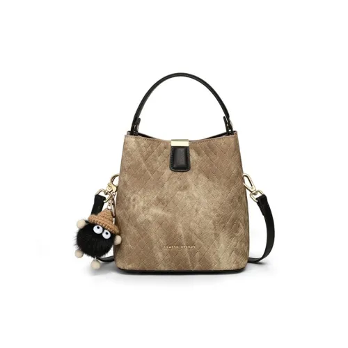 Younger Song Синтетическая кожа Ведрообразная сумка Стандартная Женская Серого цвета