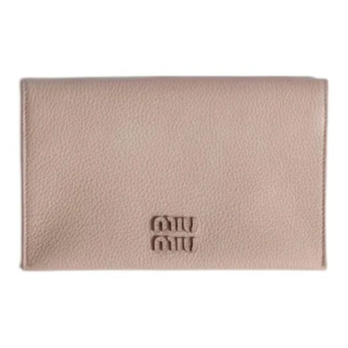 MIU MIU Клатч из коровьей кожи женский розовый