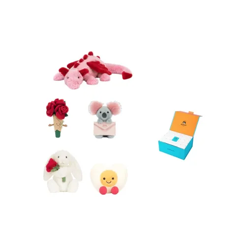 JELLYCAT Интересные предметы Heartfelt TRIBUTE Малиновое сердце Дракон Куклы Плюшевая кукла Рекомендуемый рост 12 см 30 см 20 см 23 см 10 см