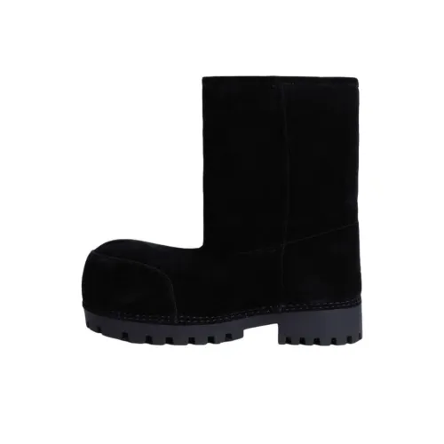 Balenciaga Alaska Fur Короткий Сноубутсы Мужской Черный