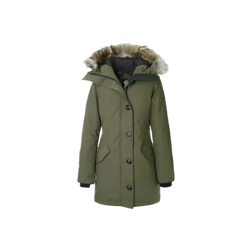 Canada Goose Rossclair Series Пуховик Зимний Женский Армейский Зеленый