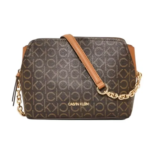 CALVIN KLEIN Полиуретан Crossbody Сумка Стандартная Женская Коричневая