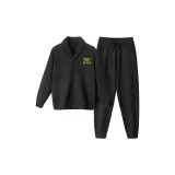 [Мужской отложной воротник] Железо Туманный черный