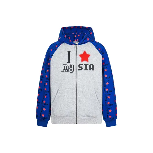 XIAOLIZI Синий Серый Унисекс Свитшоты