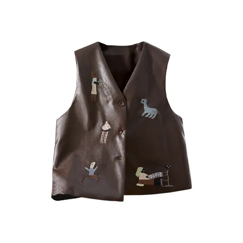 TOUCH Темный кофейный женский жилет