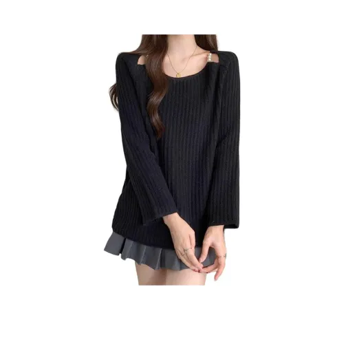 GUOZHEN Черный Женский Трикотаж